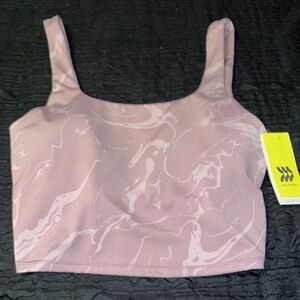 !!NWT!! Light Purple pattern sports tank top w/ built in bra & padding